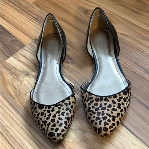 Jessica Simpson leopard flats